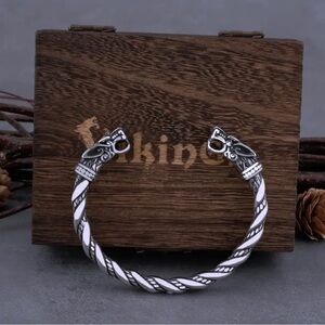 Viking Series Dragon Head Cuff Bracelet